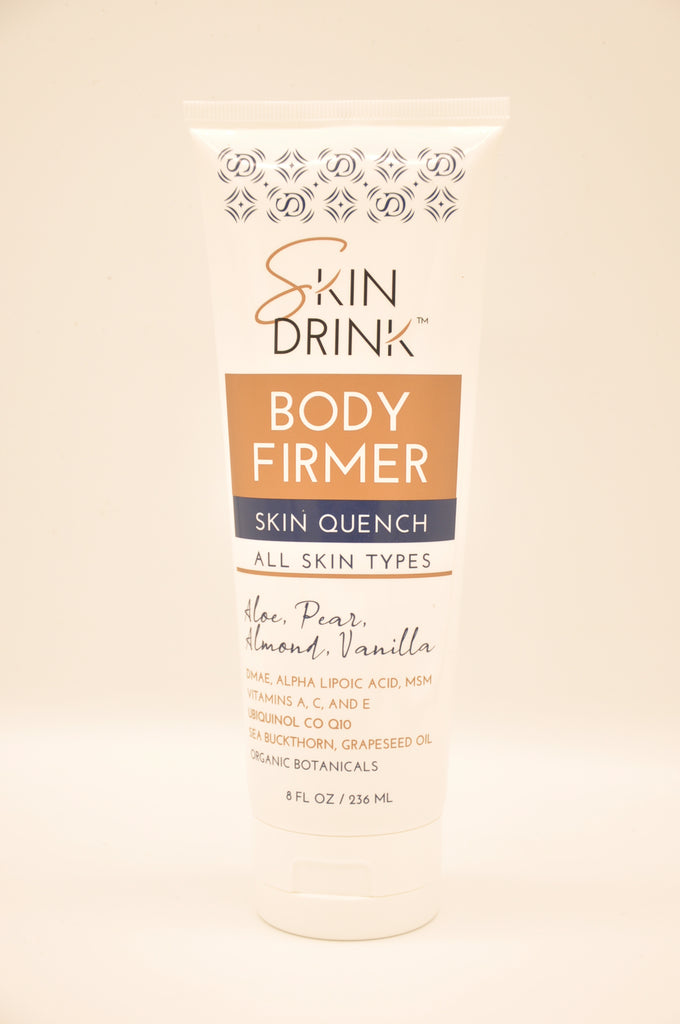 This is an 8 fluid ounce tube of Skin Quench rich moisturizing body treatment, that penetrates deeply to plump up the dermis and give skin a younger, more vibrant look. The active ingredients have been shown to be helpful for scars and stretch marks. 